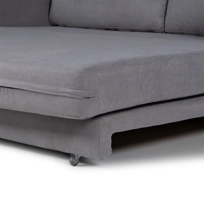 Sofá Cama Niki - Tela Microfibra - 9903 (Soft Gris) en Gris - Sillones y sofás, Uruguay | Nyr, vista 6