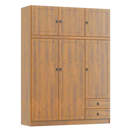 Ropero 6 puertas 2 cajones Linea Naturale en Madera natural - Roperos y placares, Uruguay | La Cueva Muebles, vista 7