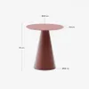Mesa auxiliar Wilshire cristal templado glaseado y acero acabado - pintado terracota mate Ø50cm en Rojo - Mesas de arrimo, Uruguay | Kavehome, vista 7 de 7