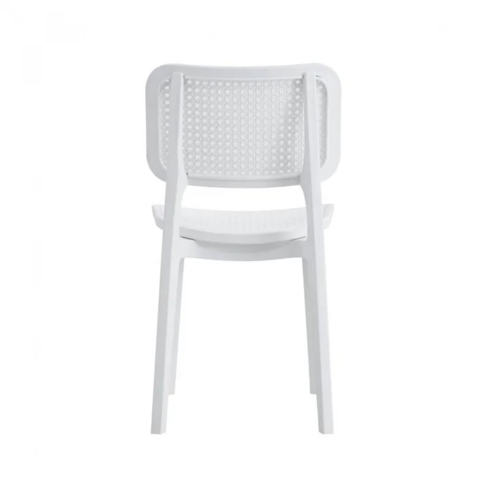 Silla Simil Rattan de polipropileno - Blanco en Blanco - Muebles para el exterior, Uruguay | Rústico Hogar, vista 3