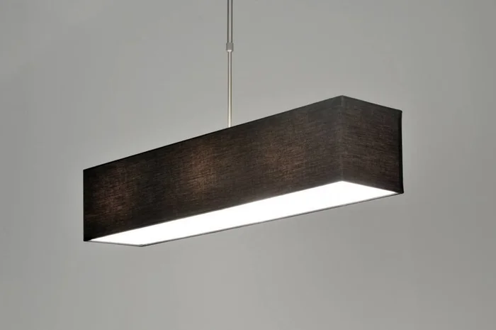 Colgante rectangular negro en Negro - Lámparas colgantes, Uruguay | La Perla