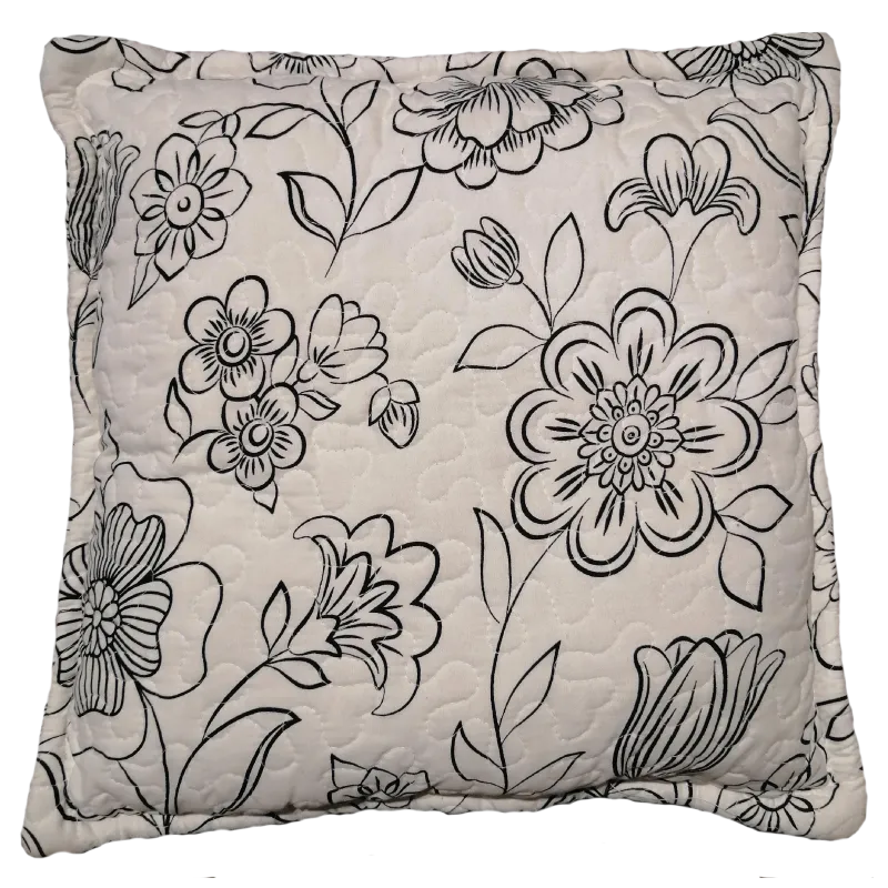 Almohadón Flowers en Blanco - Textiles, Uruguay | Tutto Deco