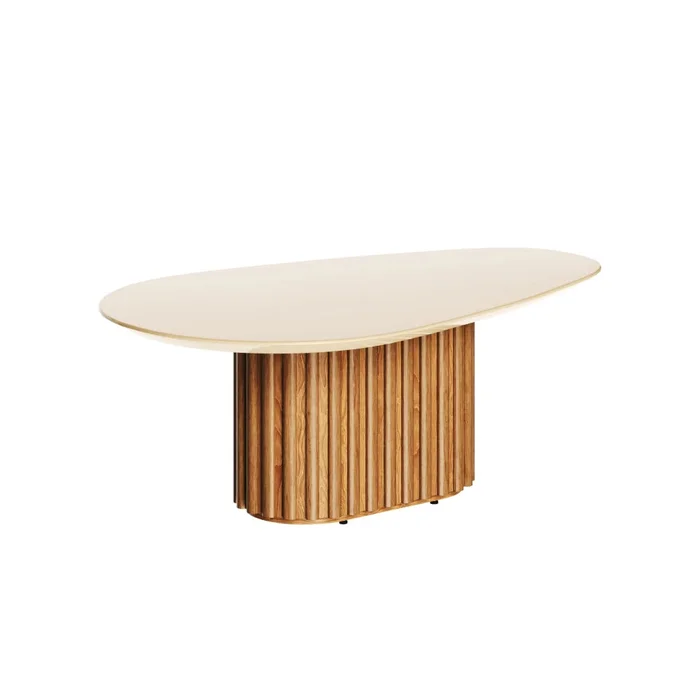 KIT Mesa De Living Oval Mix Small + Large Línea Nevada en Madera natural - Muebles para TV, Uruguay | Ecowood, vista 6