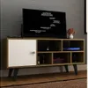 Rack para TV 42 con nicho Nogal/Blanco - Muebles para TV, Uruguay | Que Sal Muebleria, vista 3 de 4