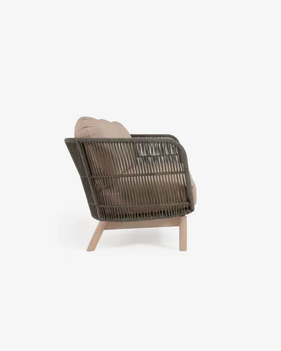 Sofá Catalina 3 plazas de cuerda - verde y madera maciza de acacia 170 cm FSC 100% en Verde - Sillones y sofás, Uruguay | Kavehome, vista 8