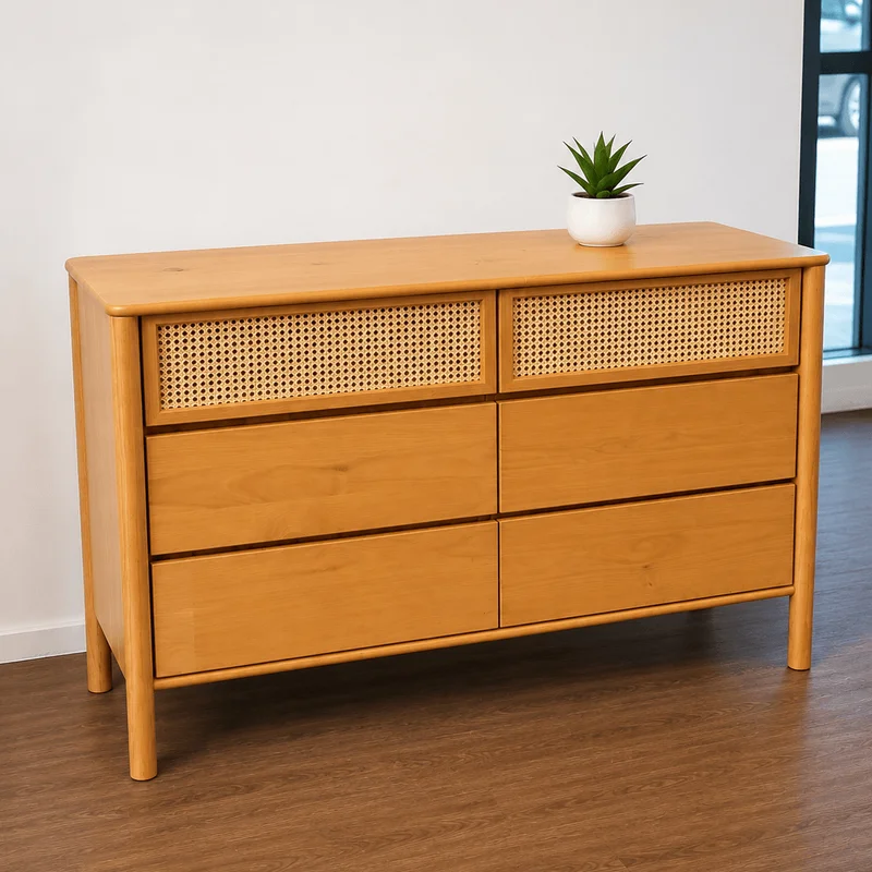 Comoda Semira Rattan - Madera Maciza en Madera natural - Cómodas, Uruguay | Balton, vista 3