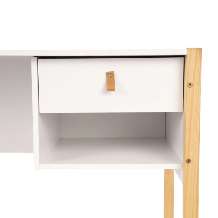 Escritorio 1 cajón - Juvenil en Blanco - Escritorios y sillas de escritorio, Uruguay | Rústico Hogar, vista 3