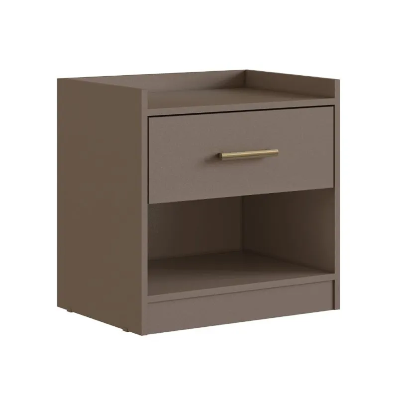MESA DE LUZ - 1 CAJON - COLOR FENDI en Marrón - Mesas de luz, Uruguay | Champagne Home