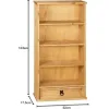 Biblioteca 1 Cajon Cera/Blanca LINEA CORONA MADERA - Living, Uruguay | Que Sal Muebleria, vista 3 de 10
