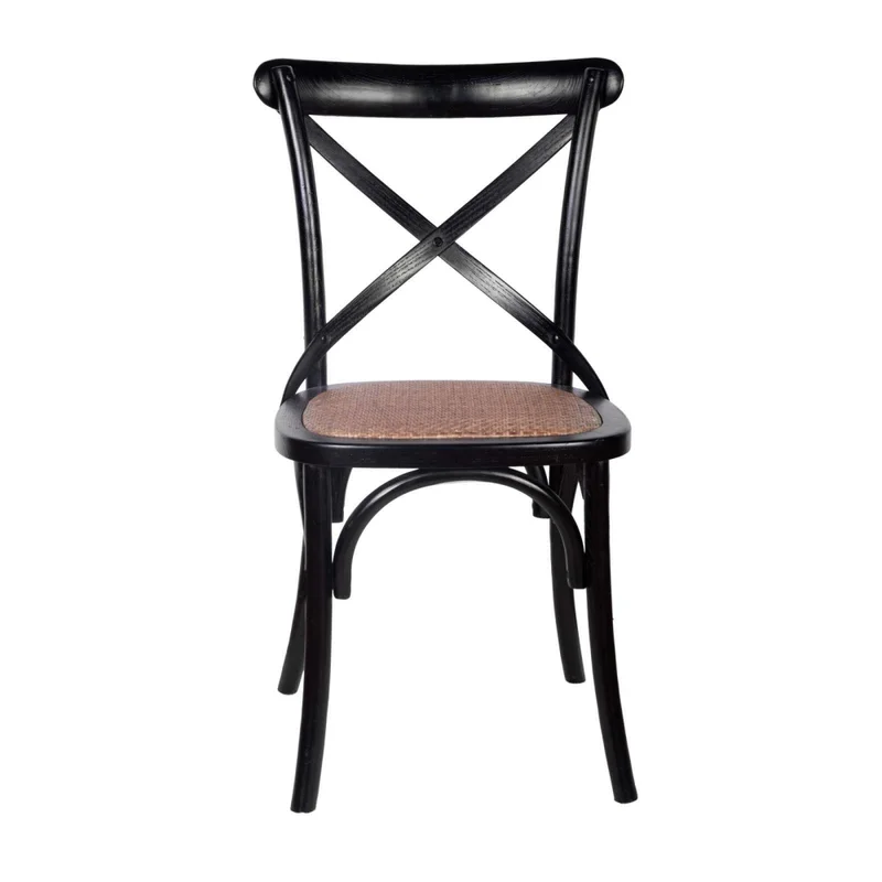 Silla De Comedor Madera Negro Cruceta en Negro - Sillas, Uruguay | Divino, vista 4