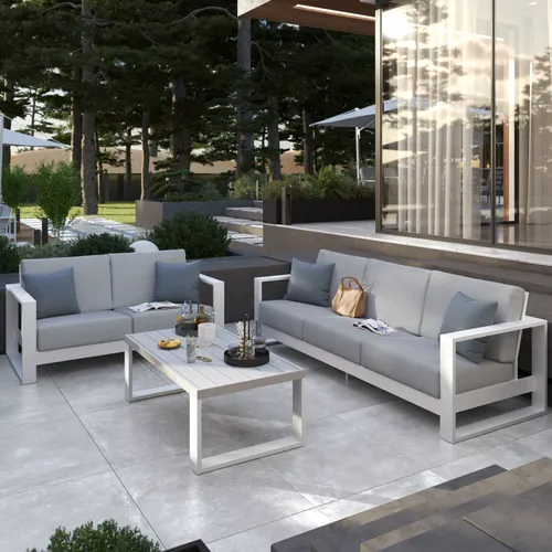 Sofá 2 puestos Athena Blanco - Muebles para el exterior, Uruguay | Naterial Uruguay