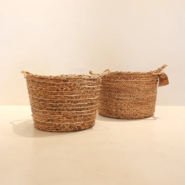 Set de Canastos Shara x2 Fibra de Banana | Casakos en Madera natural - Butacas, banquetas y puffs, Uruguay | Casakos, vista 2