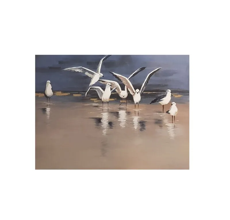 Oleo Decorativo Gaviotas en Multicolor - Decoración de pared, Uruguay | Finkel