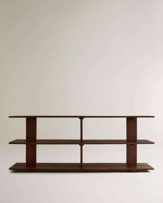 ESTANTERÍA MADERA OLMO TRES BALDAS en Marrón - Estantes y repisas, Uruguay | Zara Home, vista 2