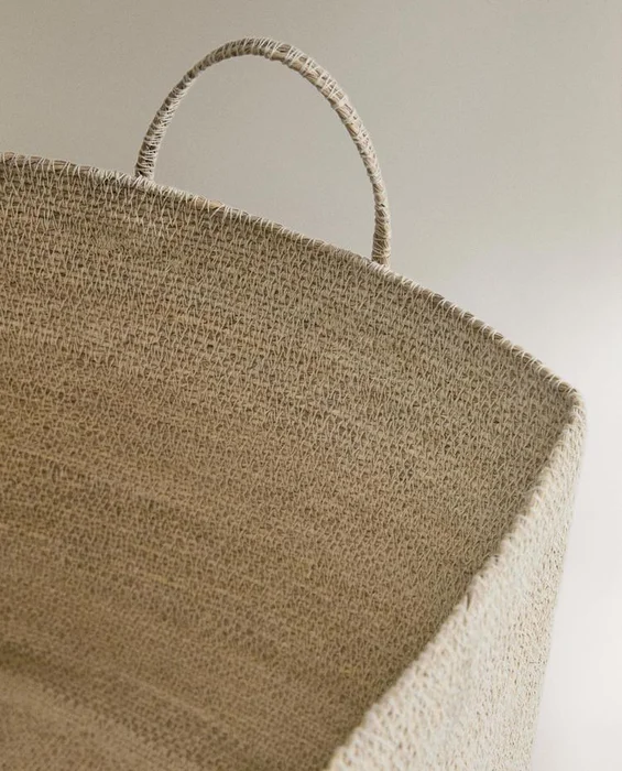 CESTA RECTANGULAR SEAGRASS en Beige - Canastos, Uruguay | Zara Home, vista 4