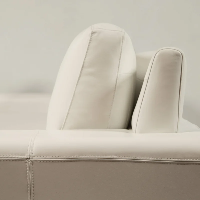 Sofá Boston - Cuero Natural - 3 cuerpos - A fabricar en Blanco - Sillones y sofás, Uruguay | NYR, vista 3