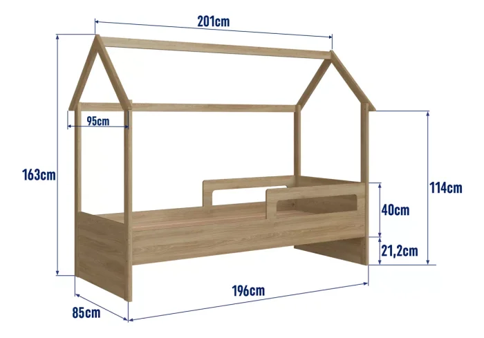 Cama Siena – Marron en Madera natural - Dormitorio, Uruguay | RM Muebles y Deco, vista 7