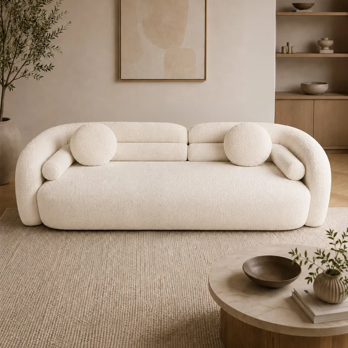 SOFÁ LABERINTO BLANCO 3 CUERPOS en Blanco - Sillones y sofás, Uruguay | Viasono