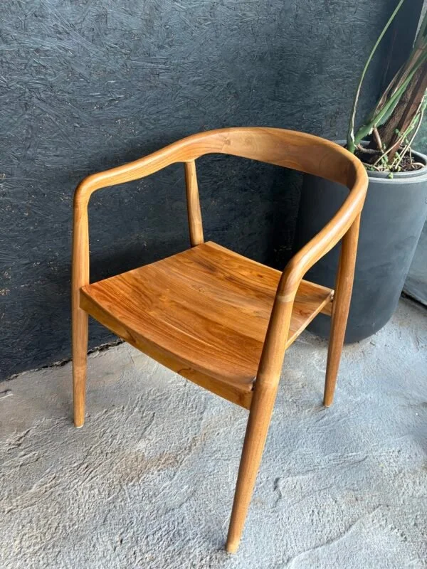Silla de Comedor en teca en Madera natural - Butacas, banquetas y puffs, Uruguay | Balihai, vista 3