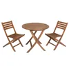 Kit Mesa + 2 Sillas Plegables - Ipanema - Nogueira en Marrón - Muebles para el exterior, Uruguay | Rústico Hogar, vista 1 de 5