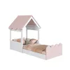 Cama Infantil Casita Blanco con Rosa - Dormitorio, Uruguay | RM Muebles y Deco, vista 6 de 8
