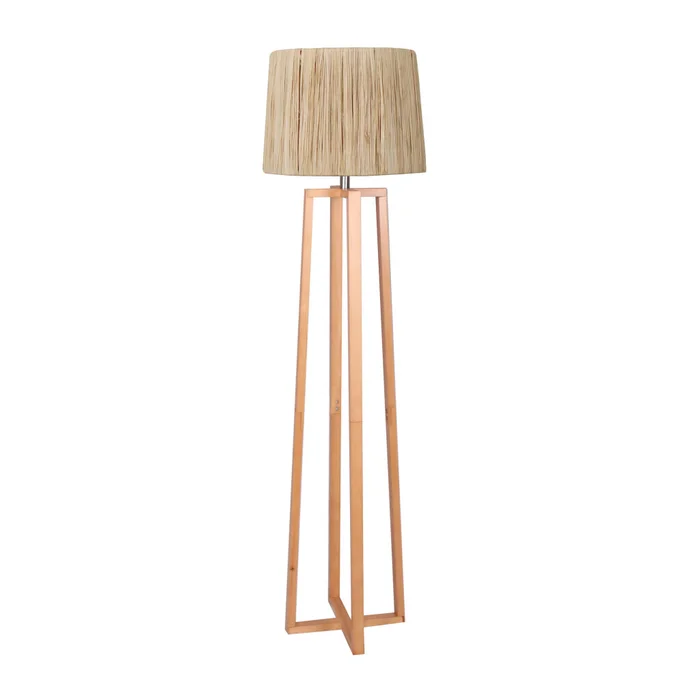 Lampara Madera Natural-beige De Pie en Madera natural - Lámparas de pie, Uruguay | Divino