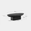 Mesa de centro Ovak de madera maciza de acacia con acabado negro FSC 100% 140 x 70 cm en Negro - Mesas de living, Uruguay | Kavehome, vista 8 de 8