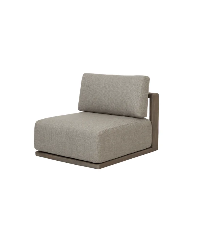 MODULO LUCIANO OUTDOOR TEKA GRIS CON ALMOHADONES en Gris - Muebles para el exterior, Uruguay | Masinfinito Casa, vista 2