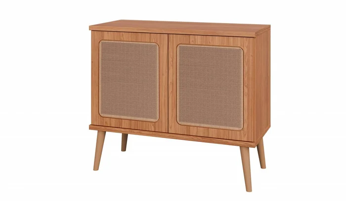 Rack Aparador Ratan 91CM / TELA SINTETICA en Madera natural - Muebles para TV, Uruguay | Balton, vista 3