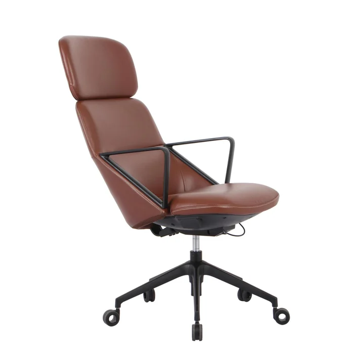 Silla Gerencial De Cuero Cuero Marron 3003-1 en Marrón - Escritorios y sillas de escritorio, Uruguay | Divino, vista 3