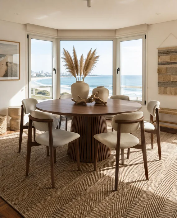 MESA MIAMI 120 cm Diametro TONO ROBLE CARVALHO en Marrón - Muebles, Uruguay | Indrana