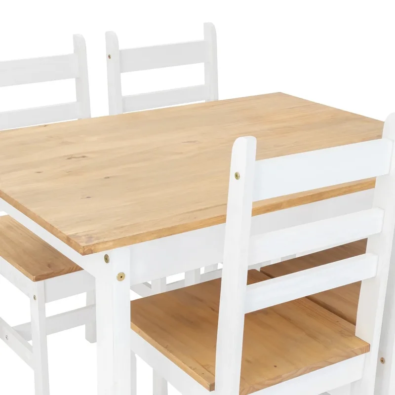 Juego de Comedor 4 Sillas - Línea Monterrey - Blanco en Blanco - Sillas, Uruguay | Ecowood, vista 3
