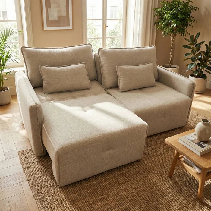 Sillón Cama Nord 3 Cuerpos - Extensible - Beige - Sillones y sofás, Uruguay | Ecowood