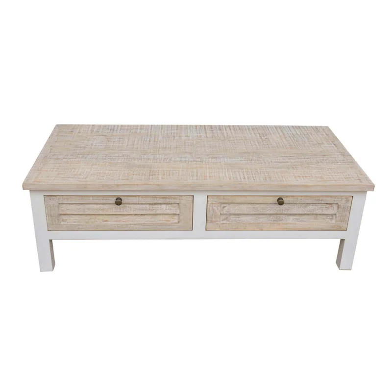 Mesa Ratona Madera-de-mango Natural-beige Costa Natural Blanco en NATURAL BLANCO - Mesas de living, Uruguay | Divino, vista 4
