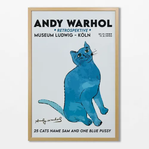 Andy Warhol - Blue cat en Azul - Láminas, Uruguay | La Cuadrería