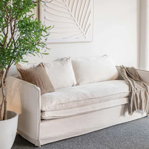 Sofá Confortare - 3 Cuerpos / Crudo en Beige - Sillones y sofás, Uruguay | Fabrica Italiana