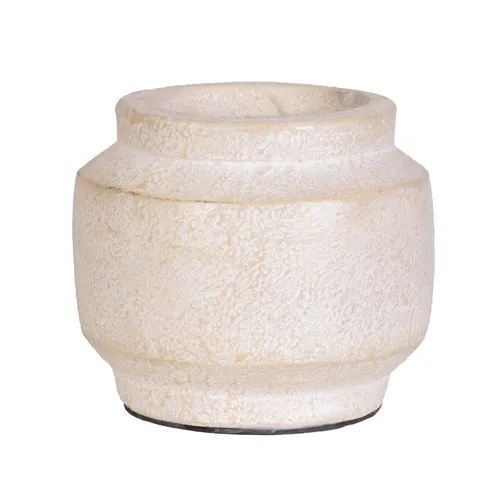 Jarrón Drum Ceramica Natural-beige Crema en Beige - Jarrones, Uruguay | Divino