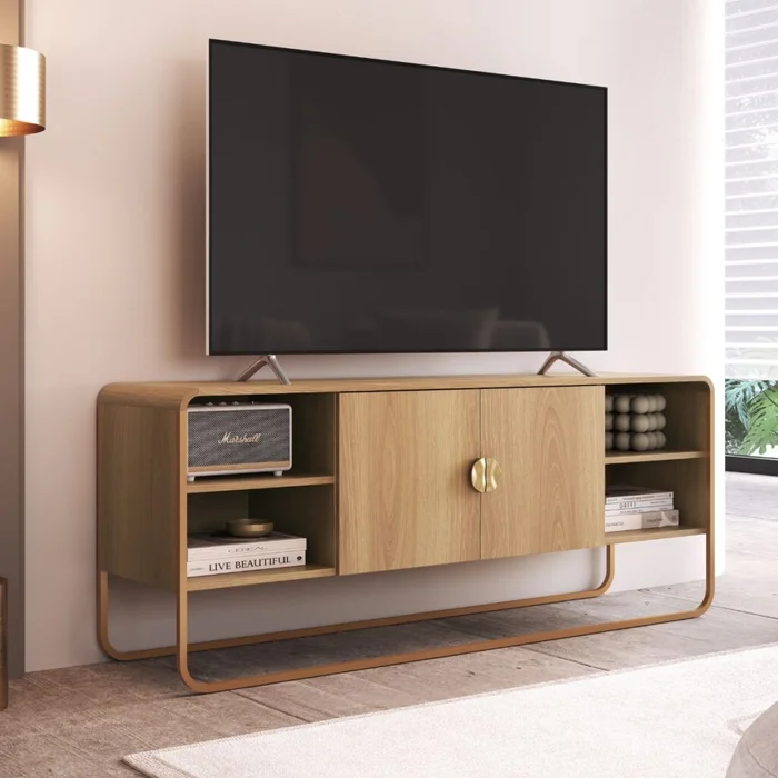 Rack Luna - Chico - Natural en Marrón - Muebles para TV, Uruguay | Nyr
