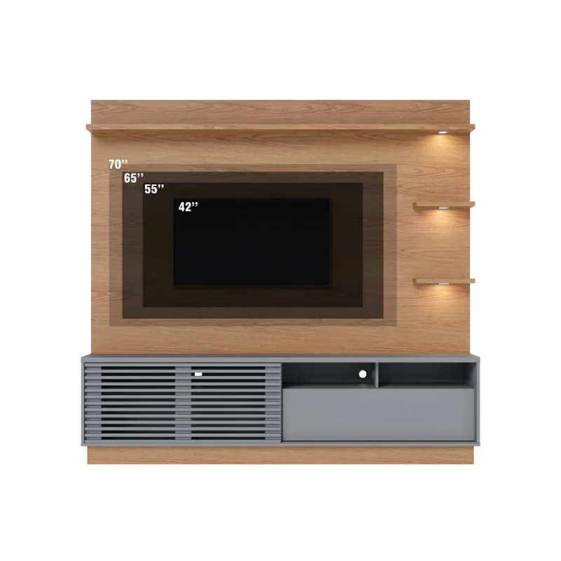 Rack Tv Modular Led Lcd Muebles Living Campeche en FREIJO GRIS - Muebles para TV, Uruguay | Soy Hogar, vista 3