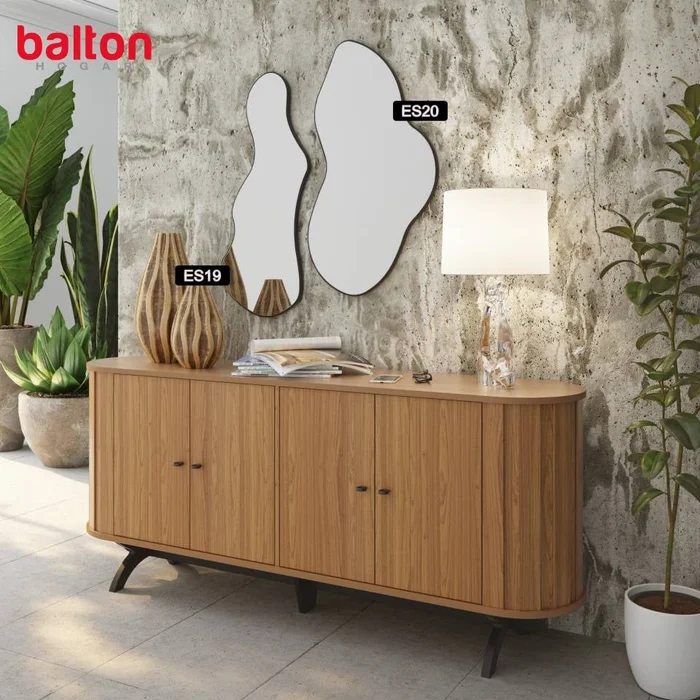 Espejo Organico Marena Irregular 89cm 100% Mdf Negro Mate en Negro - Espejos, Uruguay | Balton, vista 9