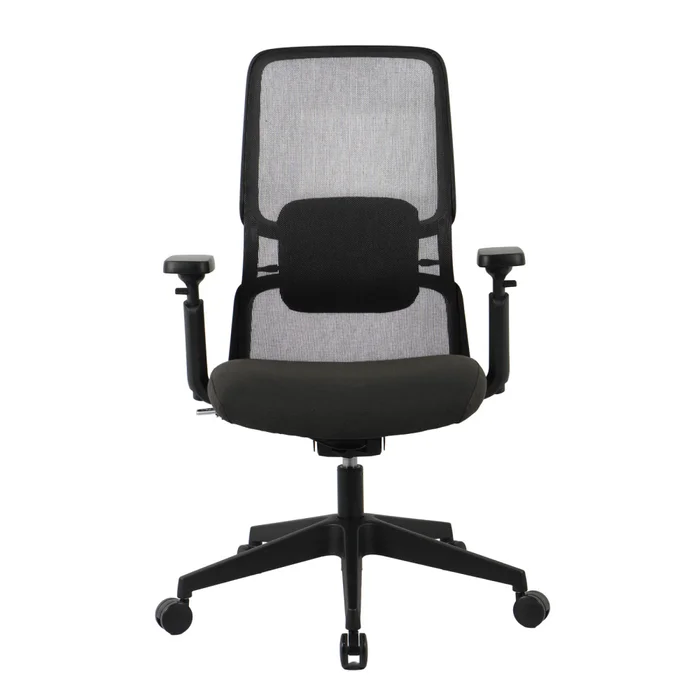 Silla De Oficina Malla-y-polipropileno Negro M2 en Negro - Escritorios y sillas de escritorio, Uruguay | Divino, vista 3