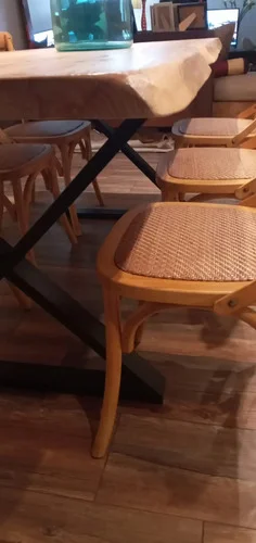 Juego De Comedor Madera Ozark Industrial 6 Sillas Vienesas A Eleccion en Madera natural - Mesas de comedor, Uruguay | Ozark Home, vista 2