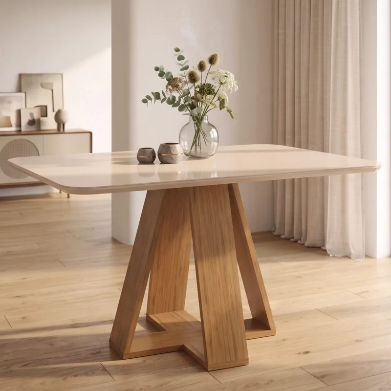 Mesa de Comedor 120 - Linea Celeste Milan - Gris en Gris - Mesas de comedor, Uruguay | Rústico Hogar