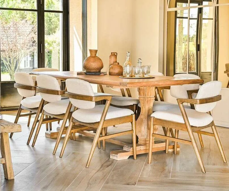 MESA COMEDOR DE OLMO ISABEL - 2.00 X 1.00 MTS - Mesas de comedor, Uruguay | La Iberica