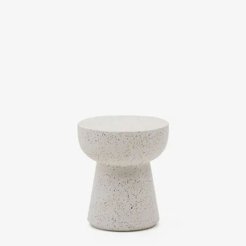 Mesa auxiliar Pada de terrazo blanco Ø 40 cm en Blanco - Mesas de arrimo, Uruguay | Kavehome