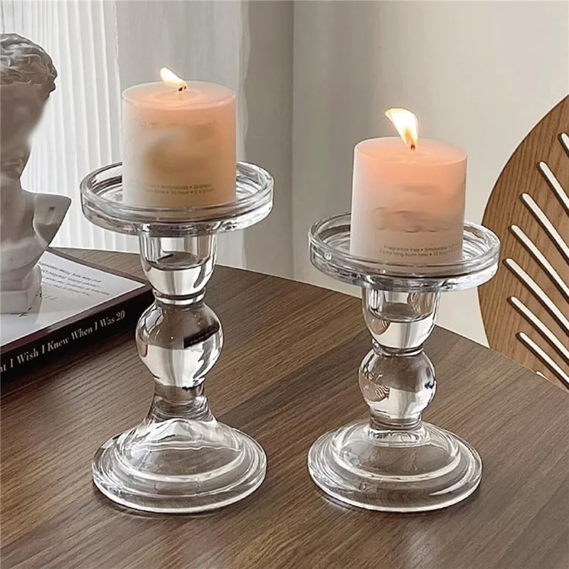 CANDELABRO VIDRIO D8.5/H11.5CM - Velas y Portavelas, Uruguay | Decohogar, vista 3