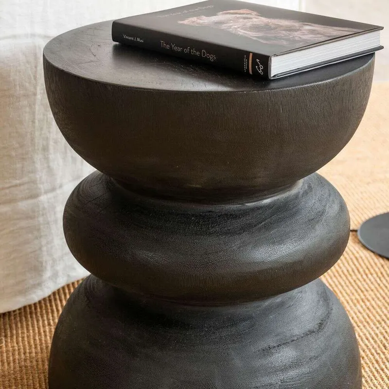 MESA AUXILIAR CABO - SUAR BLACK en Negro - Mesas de living, Uruguay | La Iberica