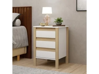 Mesa de luz Combinado madera 3 Cajones - Mesas de luz, Uruguay | Quesal, vista 3