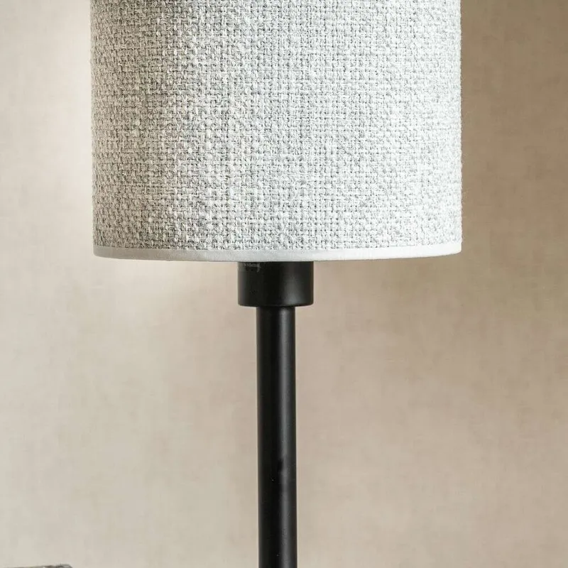 LAMPARA BLACK PANTALLA GRIS - BAJA en Multicolor - Lámparas de mesa, Uruguay | La Iberica