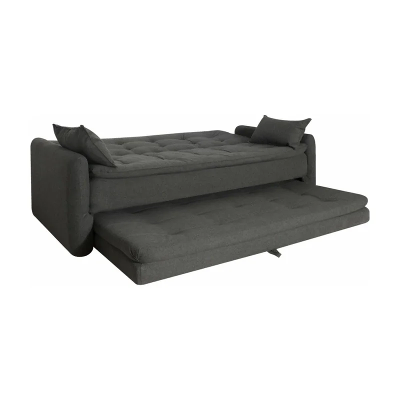 Sillón Cama 3 Cuerpos Tela Gris Madalena Grafito en Gris - Sillones y sofás, Uruguay | Divino, vista 4